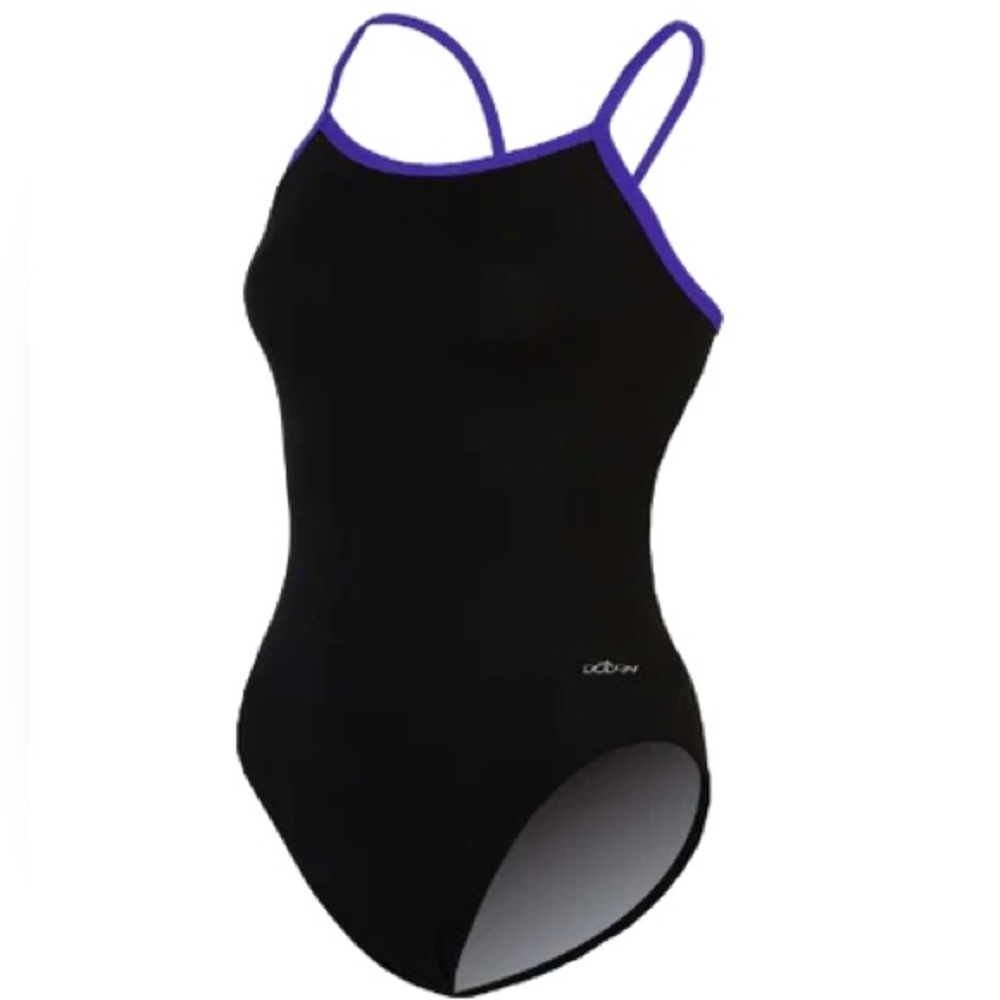 BNWT DOLFIN Women's Reliance Solid String Back black/purple size 34